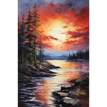 Sunset Acrylic Canvas on Canvas